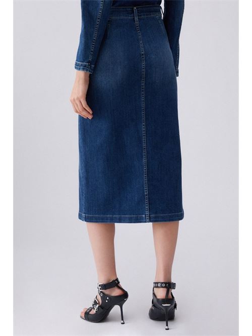Gonna longuette in denim Liu Jo | UA6259D0275.78988